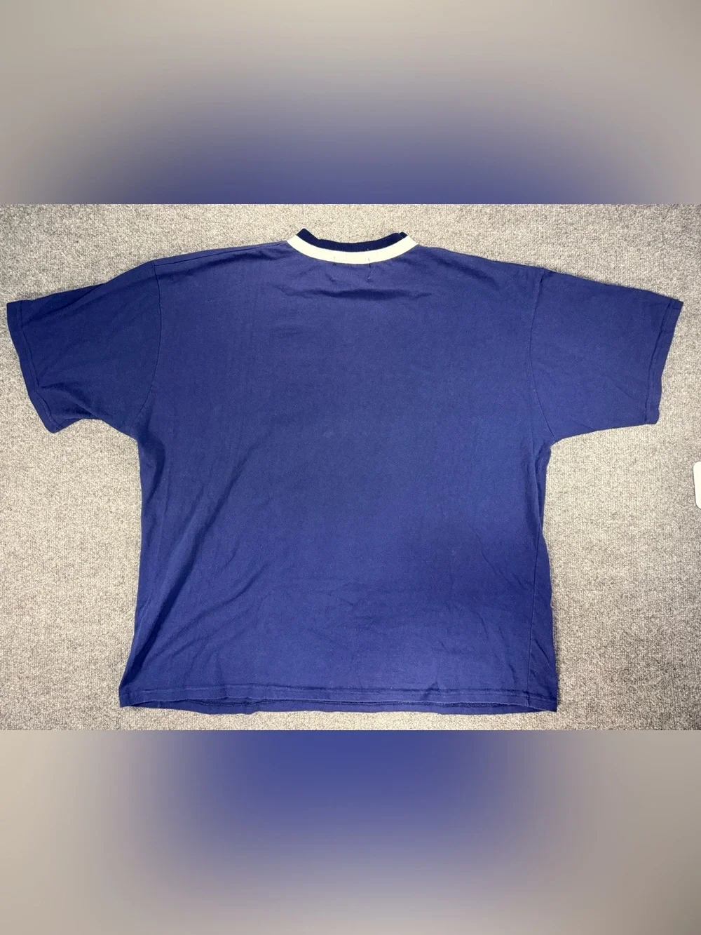 Vintage Ralph Lauren Polo Sport Navy Tee with White Ringer Collar Y2K
